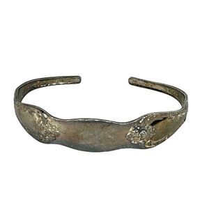 Vintage Wm. A. Rogers Oneida Spoon Cuff Bracelet Silver Plate Blank ID Style